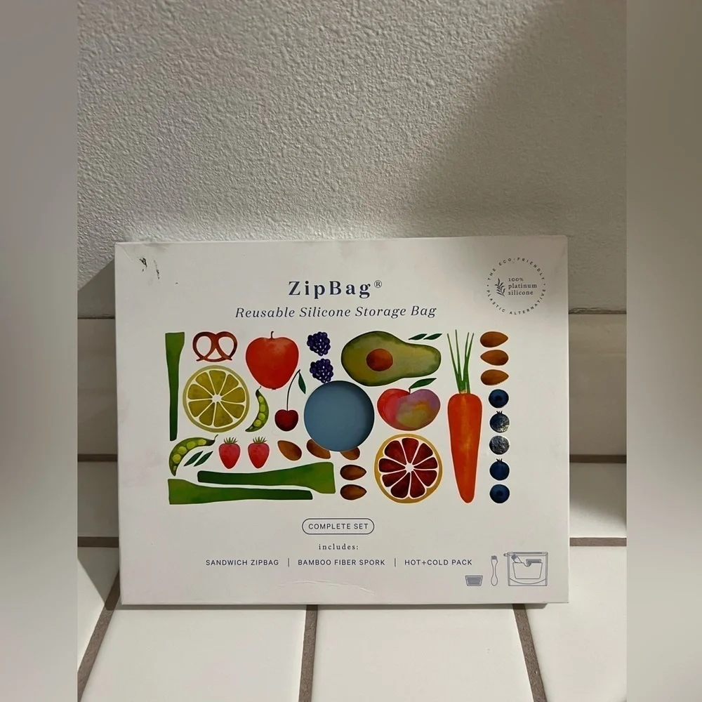 Two Pillars Zip Bag Reusable Silicone Bag